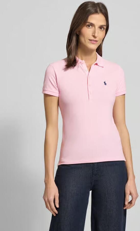 Polo Ralph Lauren Slim fit poloshirt met logostitching model 'JULIE' - Foto 7