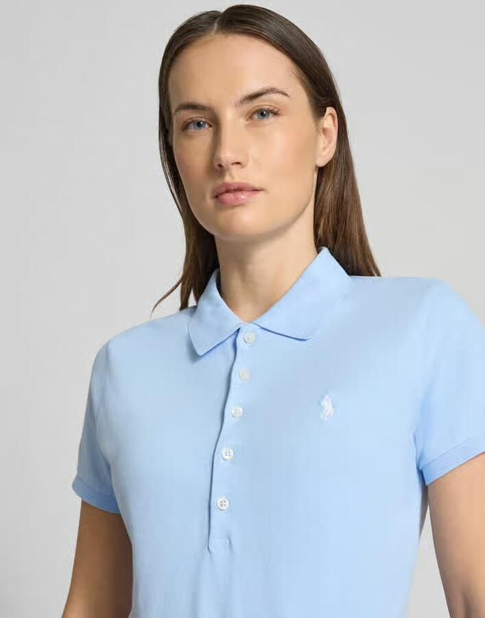 Polo Ralph Lauren Poloshirt van puur katoen met labelstitching model 'JULIE' - Foto 3