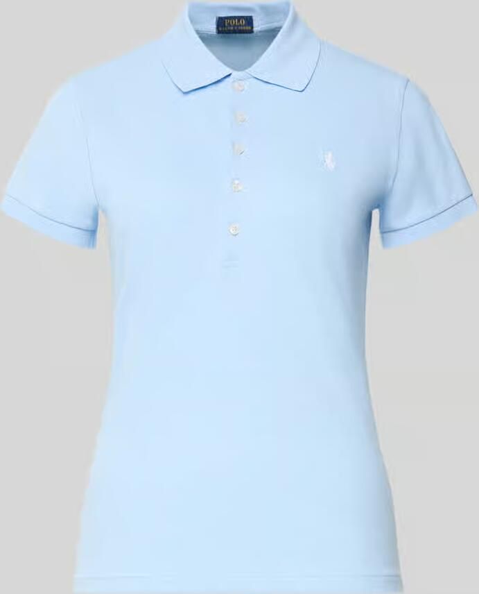 Polo Ralph Lauren Poloshirt van puur katoen met labelstitching model 'JULIE' - Foto 4