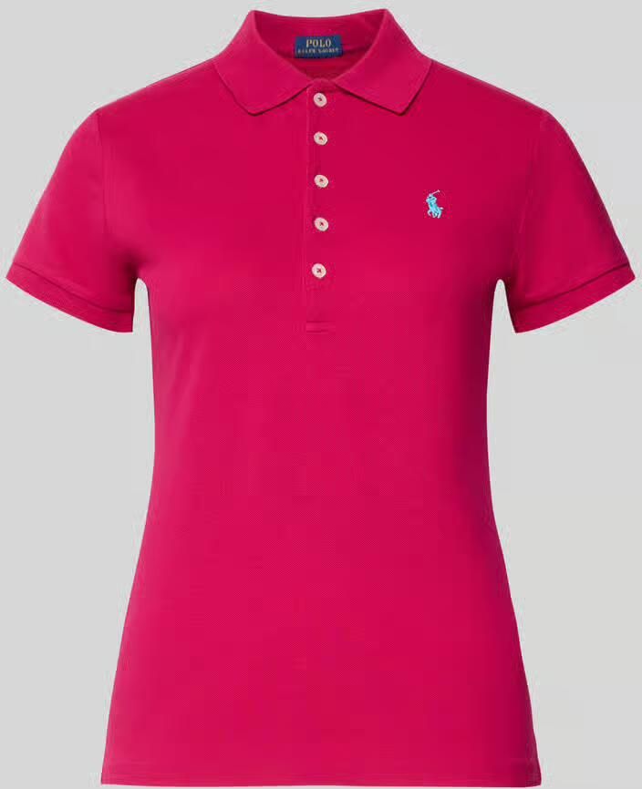 Polo Ralph Lauren Poloshirt van puur katoen met labelstitching model 'JULIE' - Foto 7