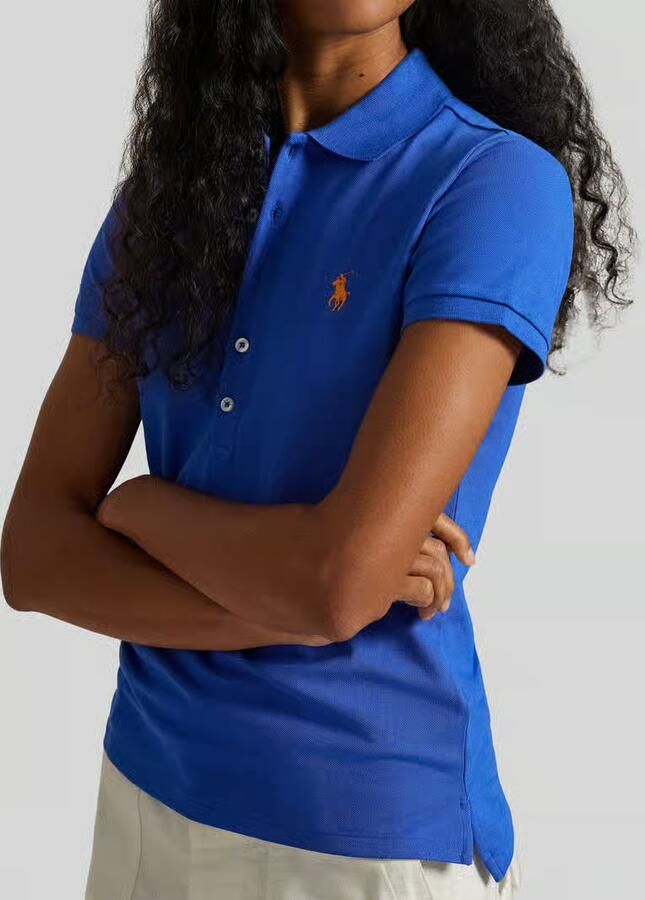 Polo Ralph Lauren Poloshirt van puur katoen met labelstitching model 'JULIE' - Foto 3