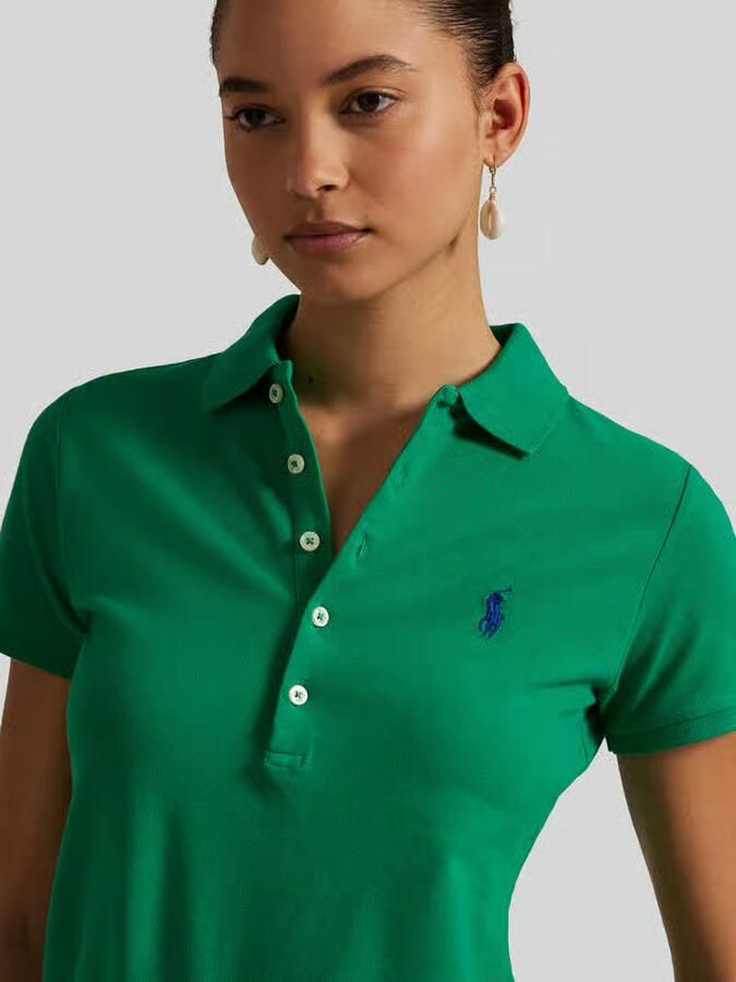 Polo Ralph Lauren Poloshirt van puur katoen met labelstitching model 'JULIE' - Foto 5