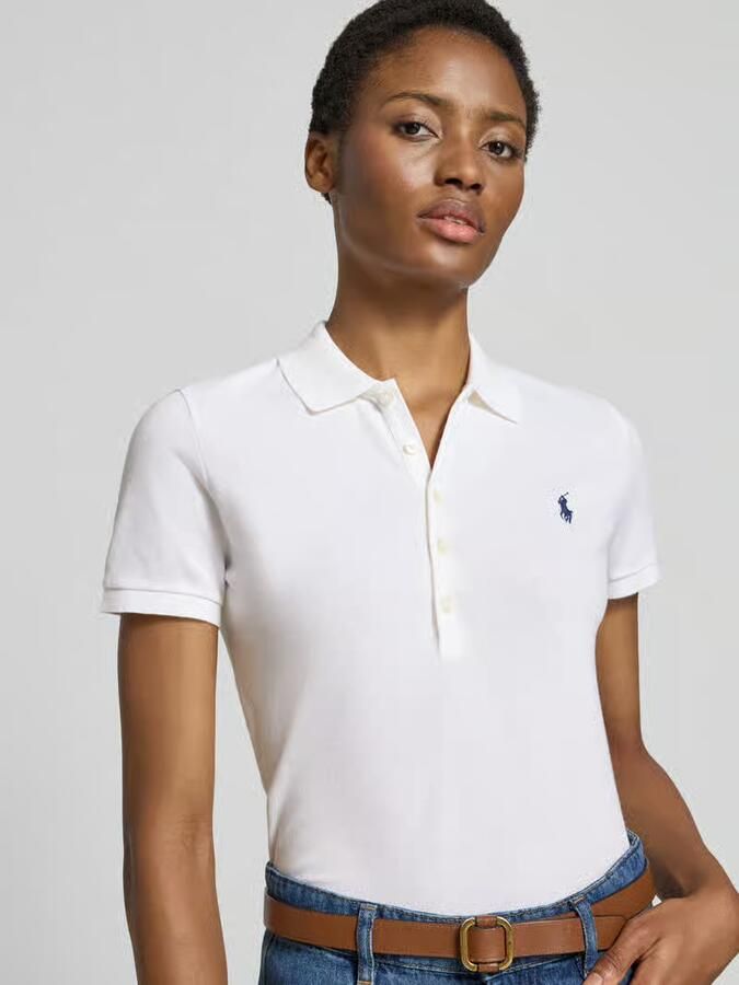 Polo Ralph Lauren regular fit poloshirt van katoenmix model 'JULIE' - Foto 2