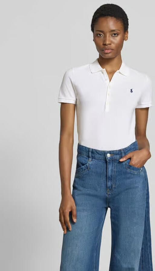 Polo Ralph Lauren regular fit poloshirt van katoenmix model 'JULIE' - Foto 4