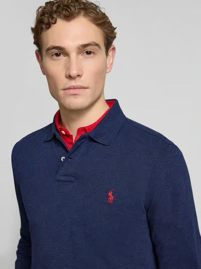 Polo Ralph Lauren Polo Shirt Lange Mouw POLO COUPE DROITE EN COTON BASIC MESH - Foto 3
