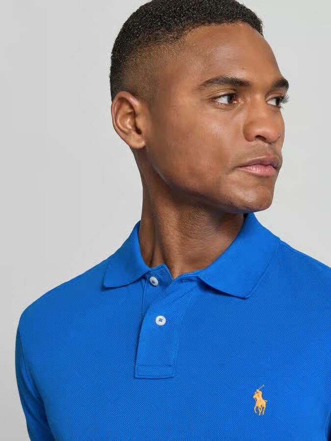 Polo Ralph Lauren Blauw slim fit poloshirt met korte mouw Blue Heren - Foto 4