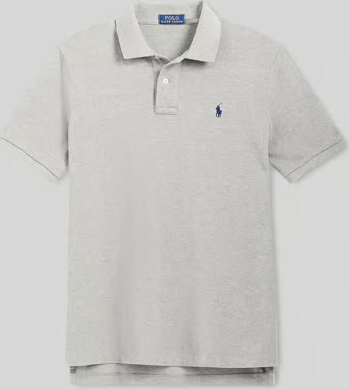 Polo Ralph Lauren Stijlvolle Slim-Fit Piqué Polo Shirt Gray Heren - Foto 3