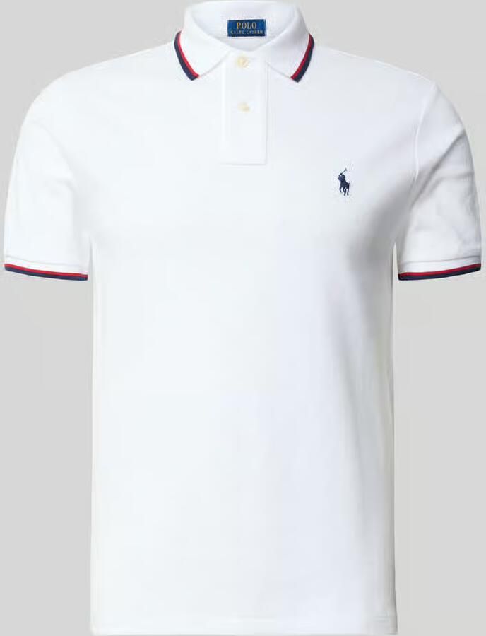 Ralph Lauren Wit Slim Fit Polo T-shirt met korte mouwen White Heren