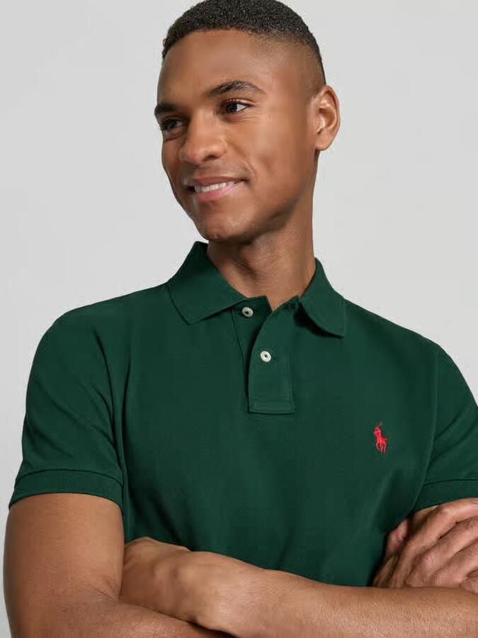 Polo Ralph Lauren Polo Shirt Korte Mouw POLO AJUSTE DROIT EN COTON BASIC MESH - Foto 2