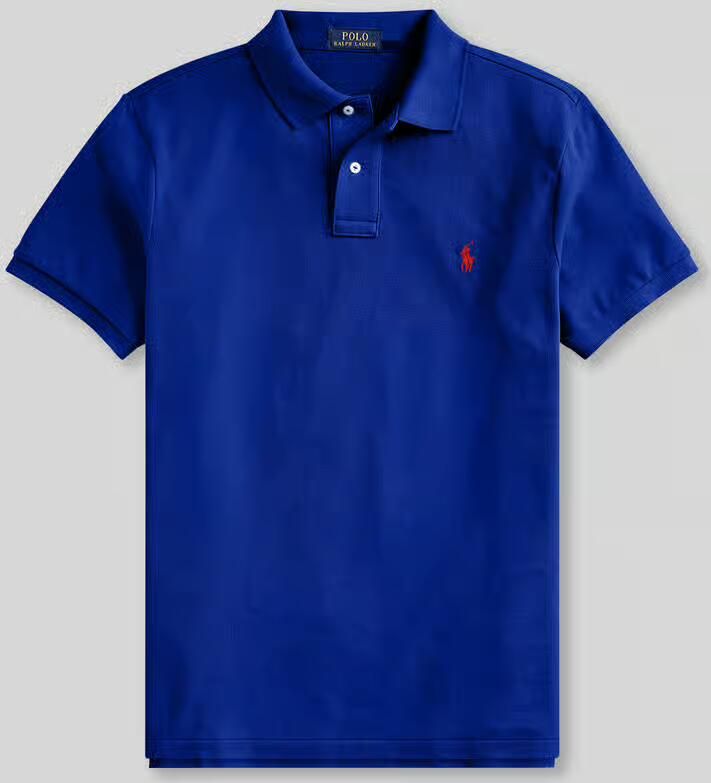Polo Ralph Lauren Donkerblauw poloshirt met korte mouwen en slim fit Blue Heren - Foto 2