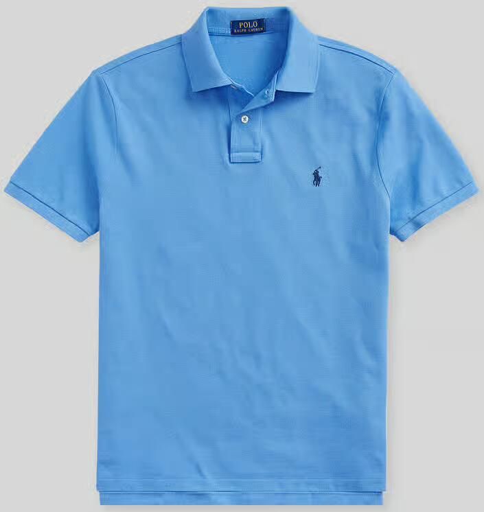 Polo Ralph Lauren Sskccmslm1 Korte Mouw Gebreide T-shirts en Polos Blue Heren - Foto 4