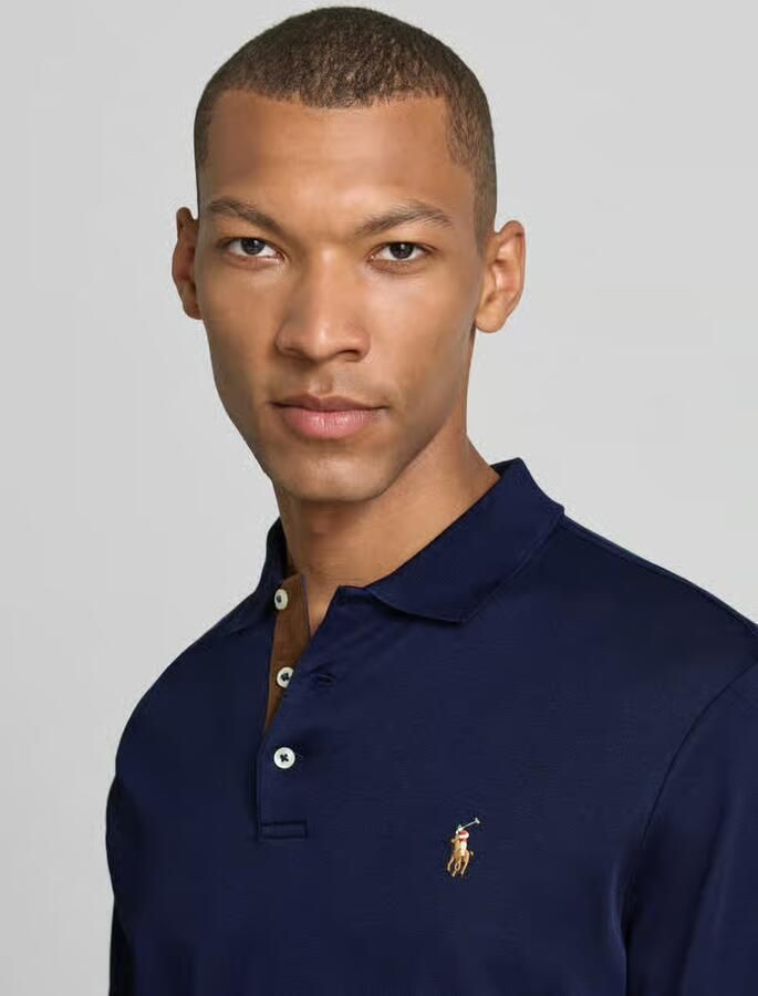 Polo Ralph Lauren Slim fit poloshirt in logostitching - Foto 2