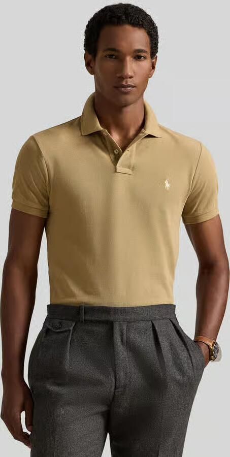 Ralph Lauren Beige Katoenen Polo Shirt met Iconische Pony Borduursel Beige Heren - Foto 3