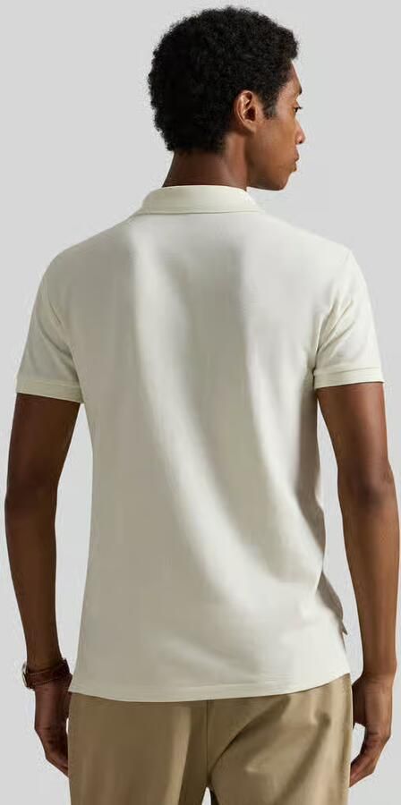 Ralph Lauren Slim Fit Polo Shirt Korte Mouw Ecru Beige Heren - Foto 3
