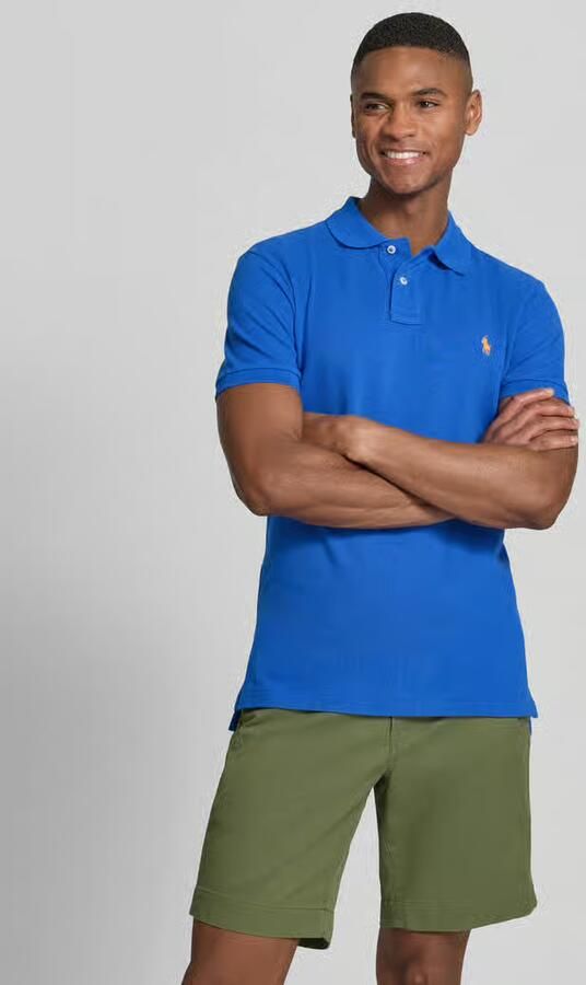 Polo Ralph Lauren Blauw slim fit poloshirt met korte mouw Blue Heren - Foto 2