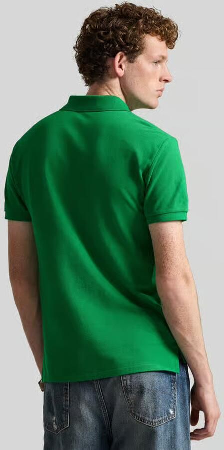 Ralph Lauren Groene Polo Shirt met Klassieke Kraag en Logo Borduursel Green Heren