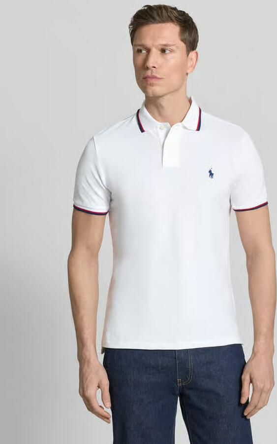 Polo Ralph Lauren regular fit poloshirt van puur katoen met contraststrepen - Foto 6