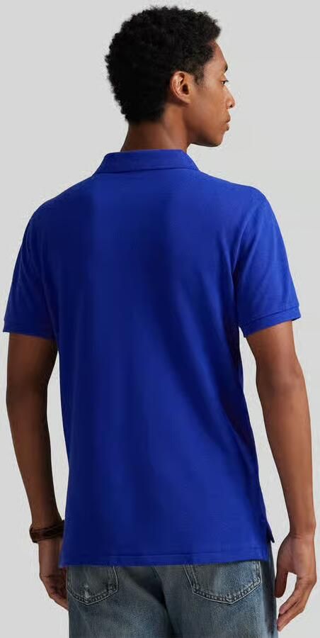 Polo Ralph Lauren Donkerblauw poloshirt met korte mouwen en slim fit Blue Heren - Foto 4