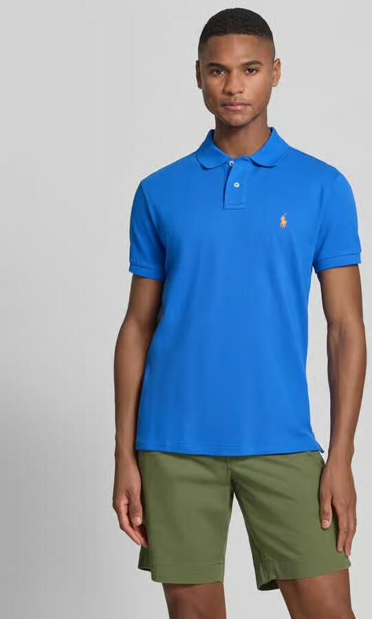 Polo Ralph Lauren Blauw Polo Shirt met Logo Borduursel Blue Heren - Foto 5