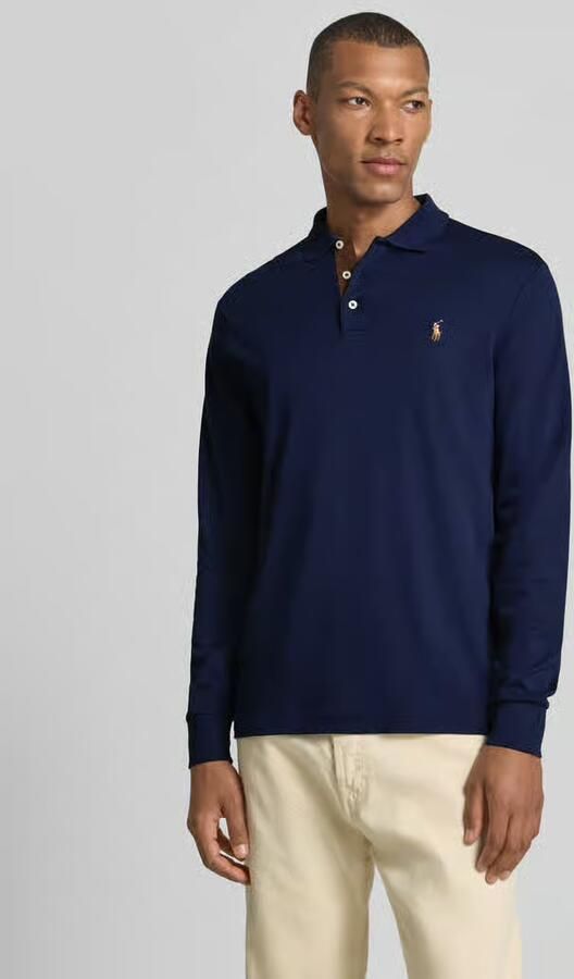 Polo Ralph Lauren Slim fit poloshirt in logostitching - Foto 2