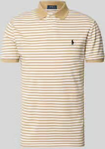 Polo Ralph Lauren slim fit poloshirt van puur katoen model 'YD MESH STRIPE POLO'
