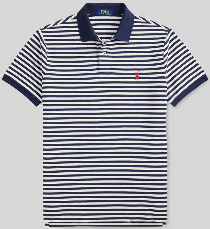 Polo Ralph Lauren slim fit poloshirt van puur katoen model 'YD MESH STRIPE POLO' - Foto 3