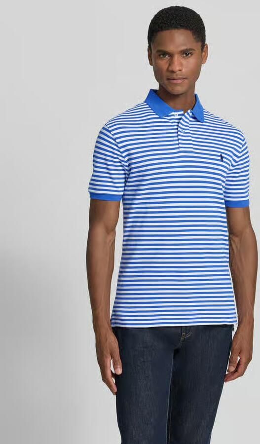 Polo Ralph Lauren slim fit poloshirt van puur katoen model 'YD MESH STRIPE POLO' - Foto 3
