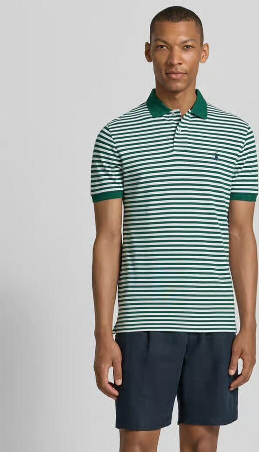 Polo Ralph Lauren slim fit poloshirt van puur katoen model 'YD MESH STRIPE POLO' - Foto 3