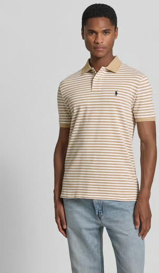 Polo Ralph Lauren slim fit poloshirt van puur katoen model 'YD MESH STRIPE POLO' - Foto 3