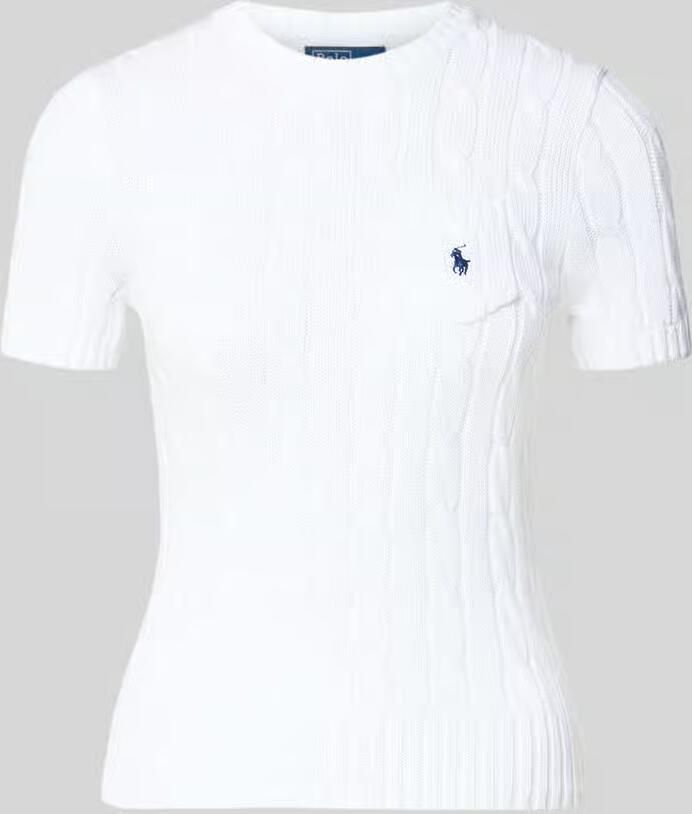 Polo Ralph Lauren Slim fit pullover met korte mouwen met labelstitching