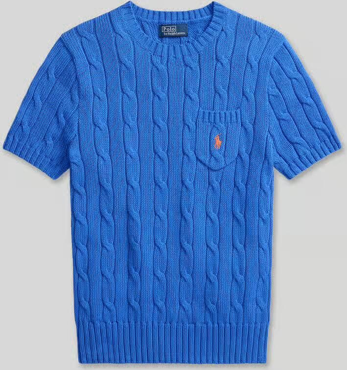 Polo Ralph Lauren Slim fit pullover met korte mouwen met labelstitching