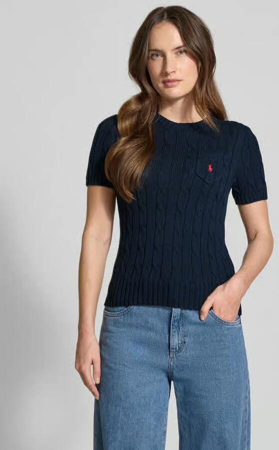 Polo Ralph Lauren Slim fit pullover met korte mouwen met labelstitching - Foto 3