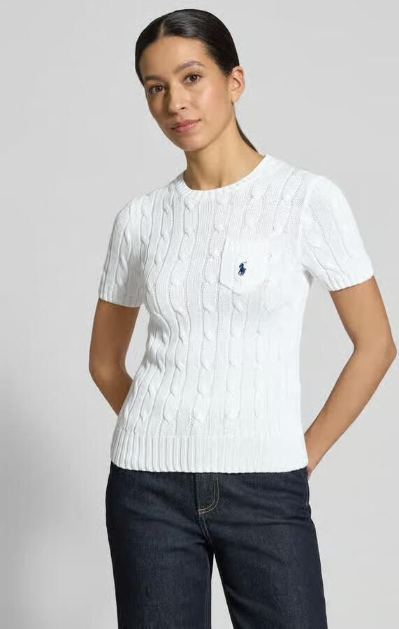 Polo Ralph Lauren Slim fit pullover met korte mouwen met labelstitching - Foto 4