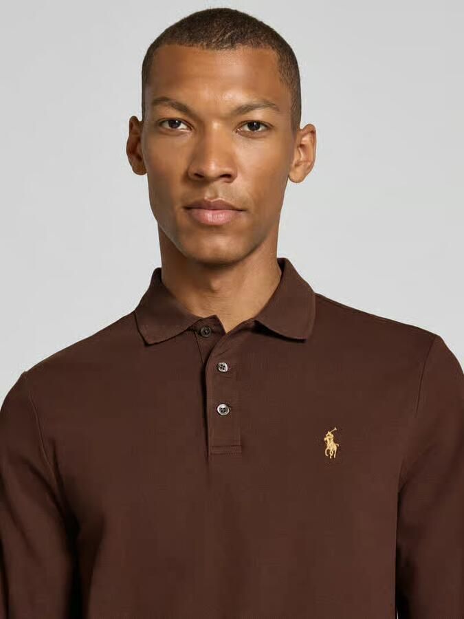 Polo Ralph Lauren Polo Shirt Lange Mouw POLO COUPE AJUSTEE SLIM FIT EN COTON STRECH MESH - Foto 2