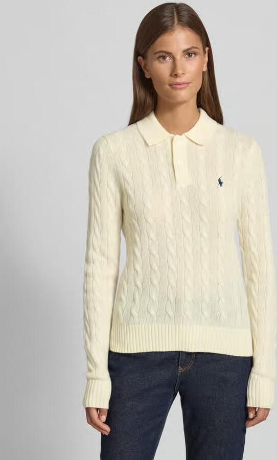 Polo Ralph Lauren Slim fit shirt met lange mouwen van wolmix met kasjmier - Foto 5