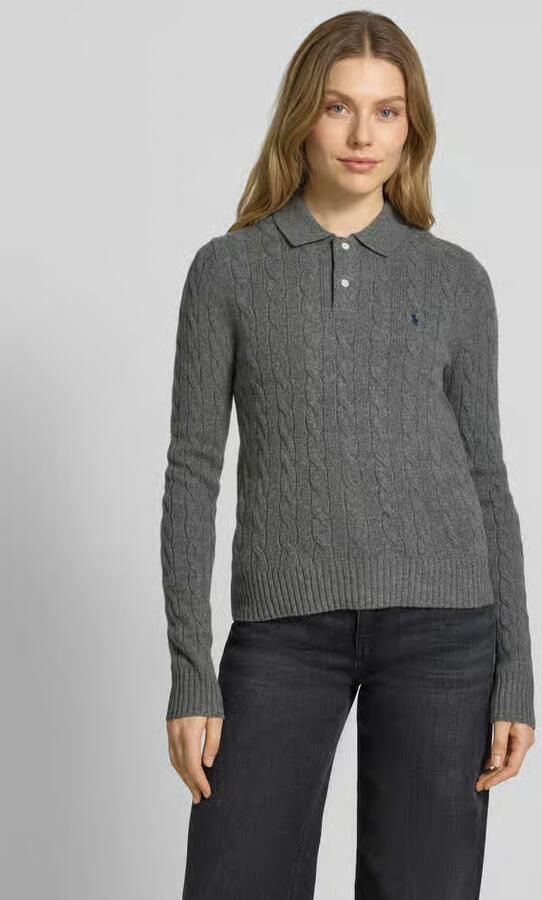 Polo Ralph Lauren Slim fit shirt met lange mouwen van wolmix met kasjmier - Foto 5