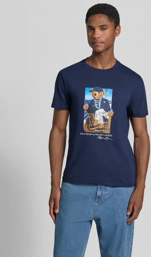 Polo Ralph Lauren slim fit T-shirt van 100% katoen met polo bear-print - Foto 3
