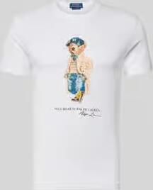 Polo Ralph Lauren Slim Fit t-shirt van pure katoen met polo bear-print model '26 1' - Foto 2