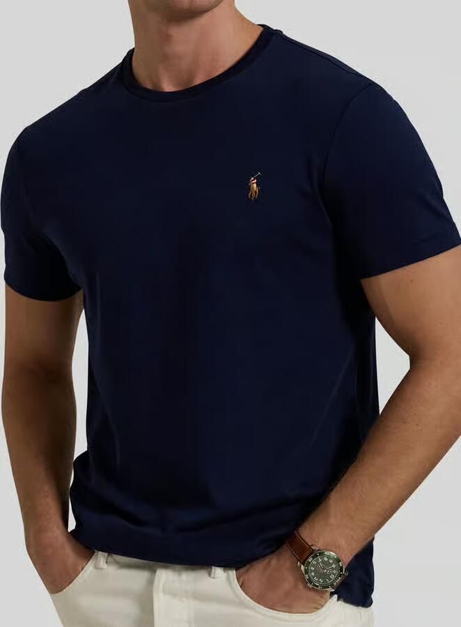 Polo Ralph Lauren T-shirt Korte Mouw T-SHIRT AJUSTE COL ROND EN PIMA COTON LOGO PONY PLAYER MULTICOLO - Foto 10