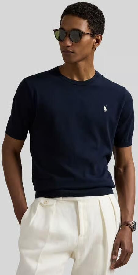 Polo Ralph Lauren Gebreid shirt met ronde hals en labelstitching - Foto 6