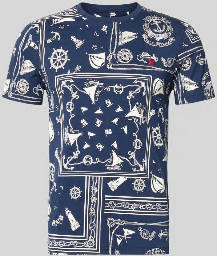 Polo Ralph Lauren Slim fit T-shirt van zuivere katoen model 'CO CN BANDANA PRINT' - Foto 2
