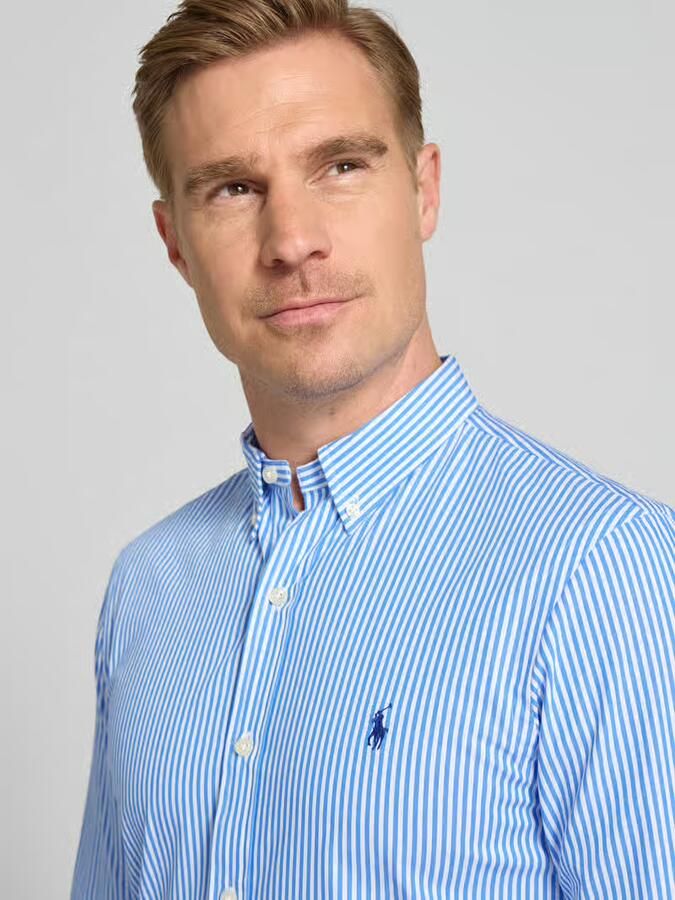 Polo Ralph Lauren Overhemd Lange Mouw CHEMISE AJUSTEE SLIM FIT EN POPELINE RAYEE