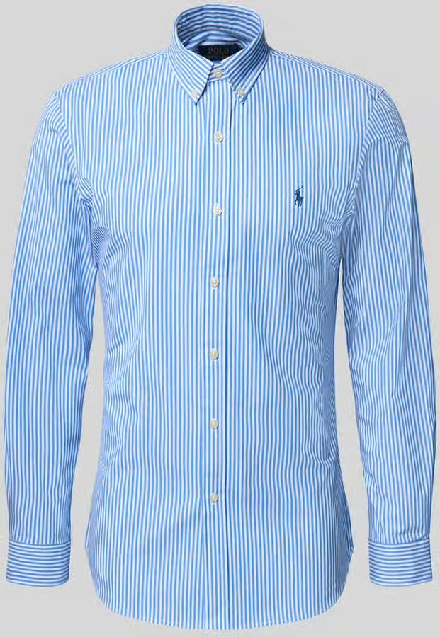 Polo Ralph Lauren Overhemd Lange Mouw CHEMISE AJUSTEE SLIM FIT EN POPELINE RAYEE - Foto 4