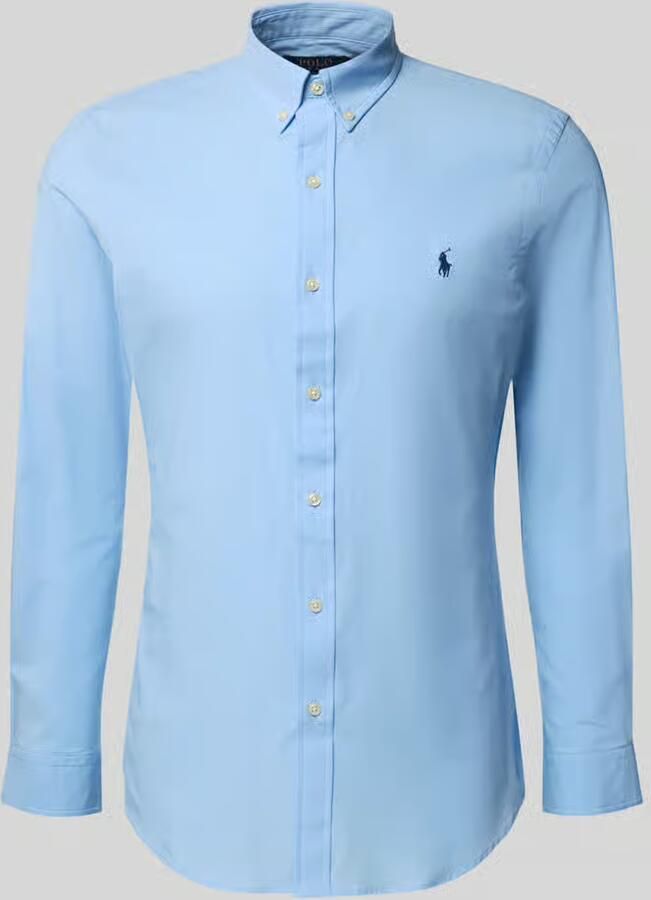 Polo Ralph Lauren Overhemd Lange Mouw CHEMISE AJUSTEE SLIM FIT EN POPELINE UNIE - Foto 2