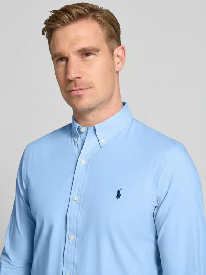 Polo Ralph Lauren Overhemd Lange Mouw CHEMISE AJUSTEE SLIM FIT EN POPELINE UNIE