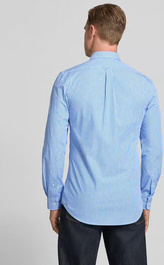 Polo Ralph Lauren Overhemd Lange Mouw CHEMISE AJUSTEE SLIM FIT EN POPELINE RAYEE