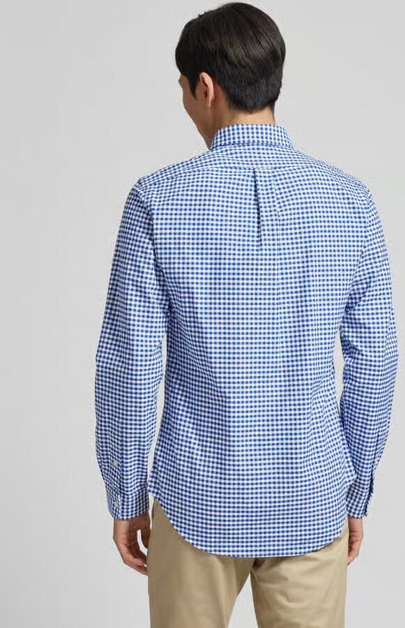Polo Ralph Lauren Blauw casual geruit shirt katoen slim fit Blue Heren - Foto 4
