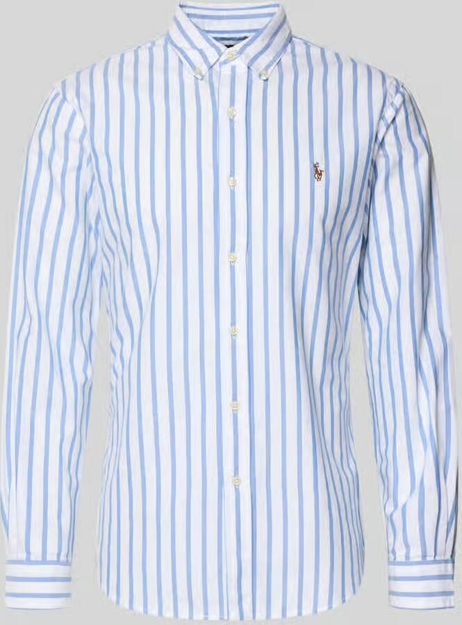 Polo Ralph Lauren Slim fit vrijetijdsoverhemd met button-downkraag en logostitching - Foto 3