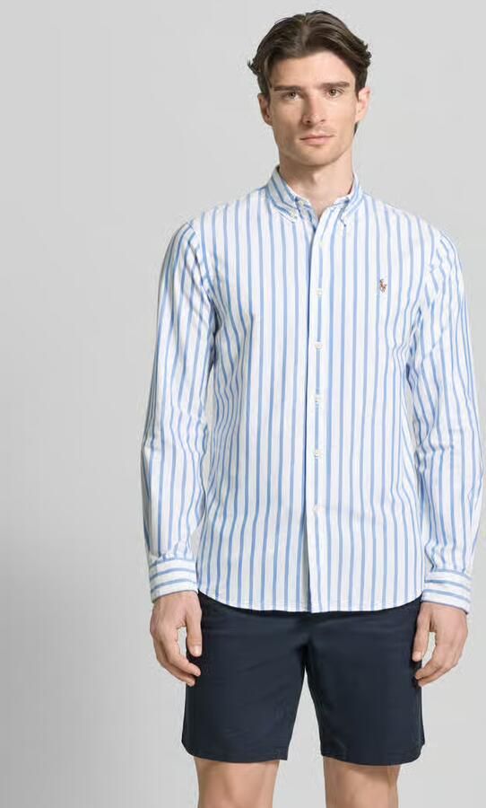 Polo Ralph Lauren Slim fit vrijetijdsoverhemd met button-downkraag en logostitching - Foto 5