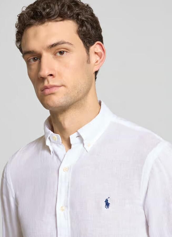 Polo Ralph Lauren Slim fit vrijetijdsoverhemd van puur linnen